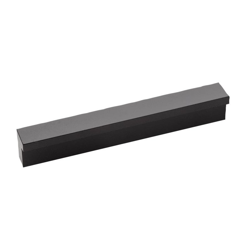Hickory Hardware 1 Pack Solid Core Kitchen Cabinet Pulls, Luxury Cabinet Handles, Hardware for Doors & Dresser Drawers, 3 Inch Hole Center, Flat Onyx, Streamline Collection - Image 1